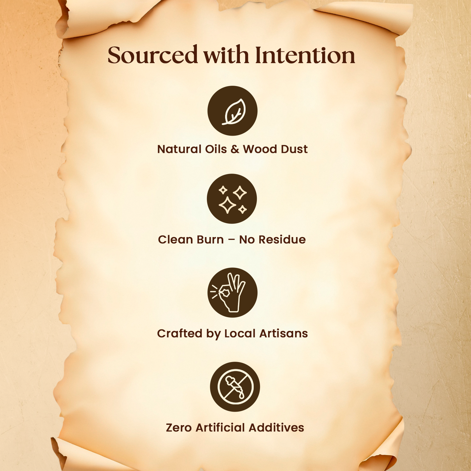 Nchant’s Premium Sandalwood Log for Rituals, Meditation, and Energy Cleansing