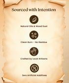 Nchant’s Premium Sandalwood Log for Rituals, Meditation, and Energy Cleansing