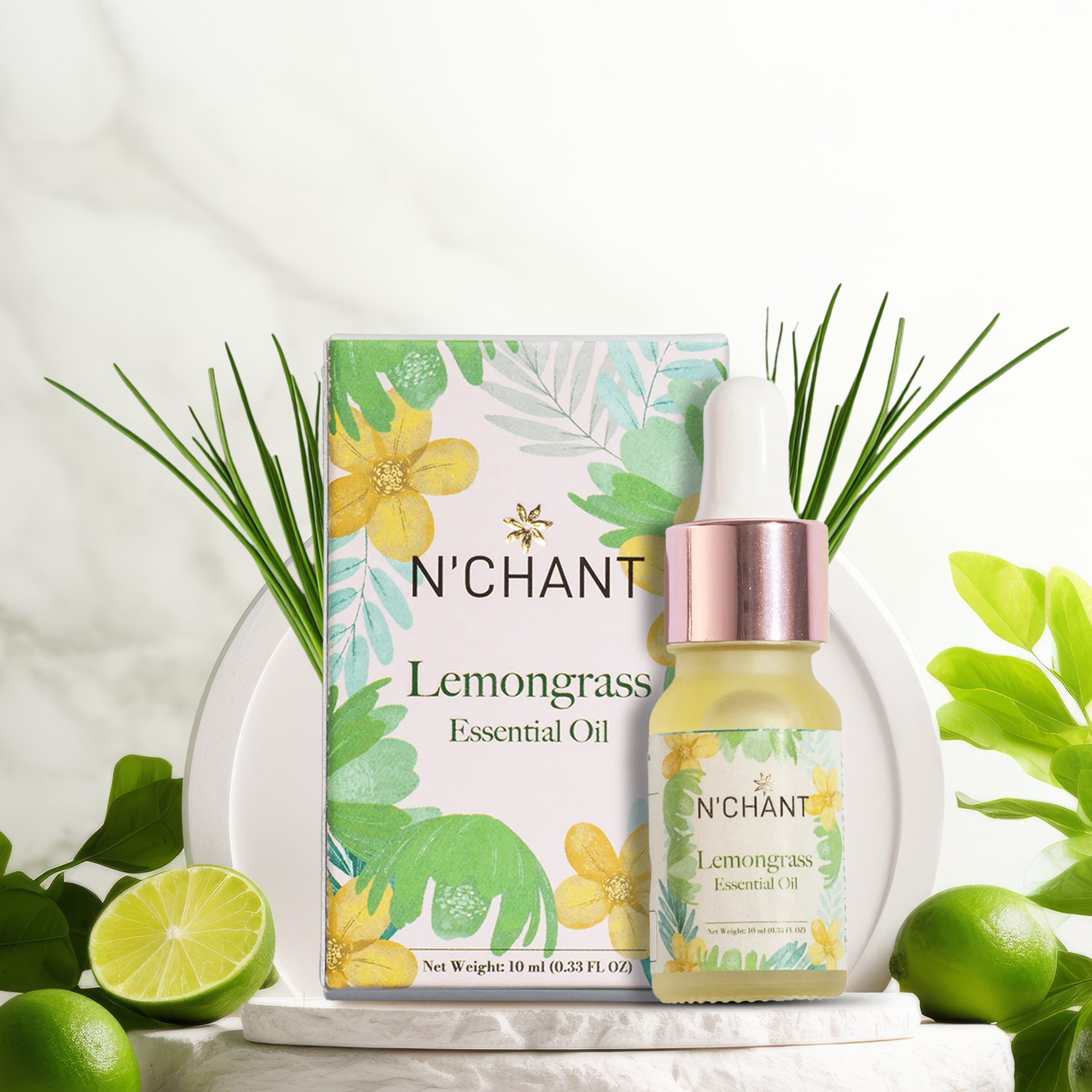 Nchant’s Lemongrass Essential Oil for Purity & Peace