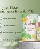 Nchant’s Lemongrass Essential Oil for Purity & Peace