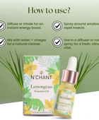 Nchant’s Lemongrass Essential Oil for Purity & Peace