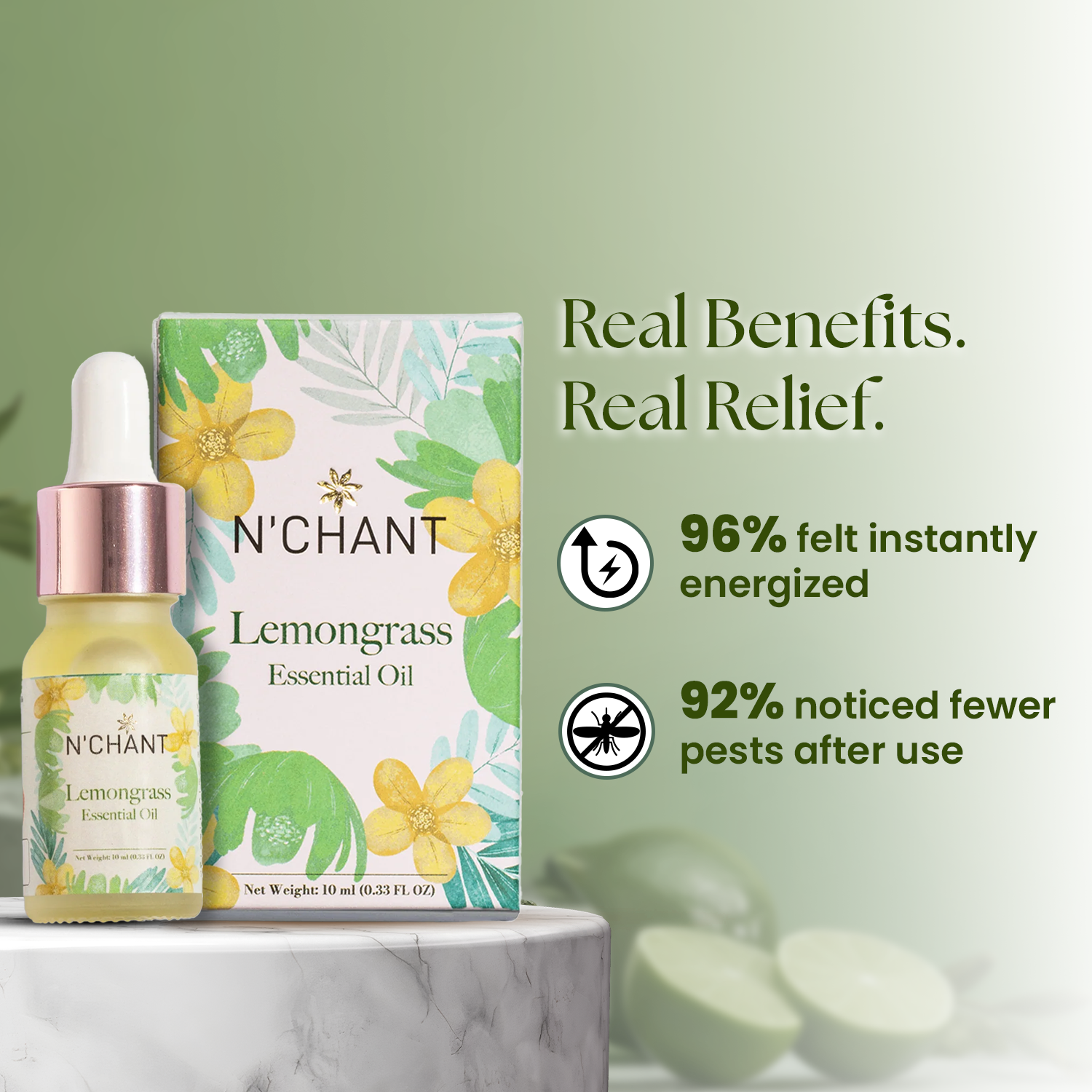 Nchant’s Lemongrass Essential Oil for Purity & Peace
