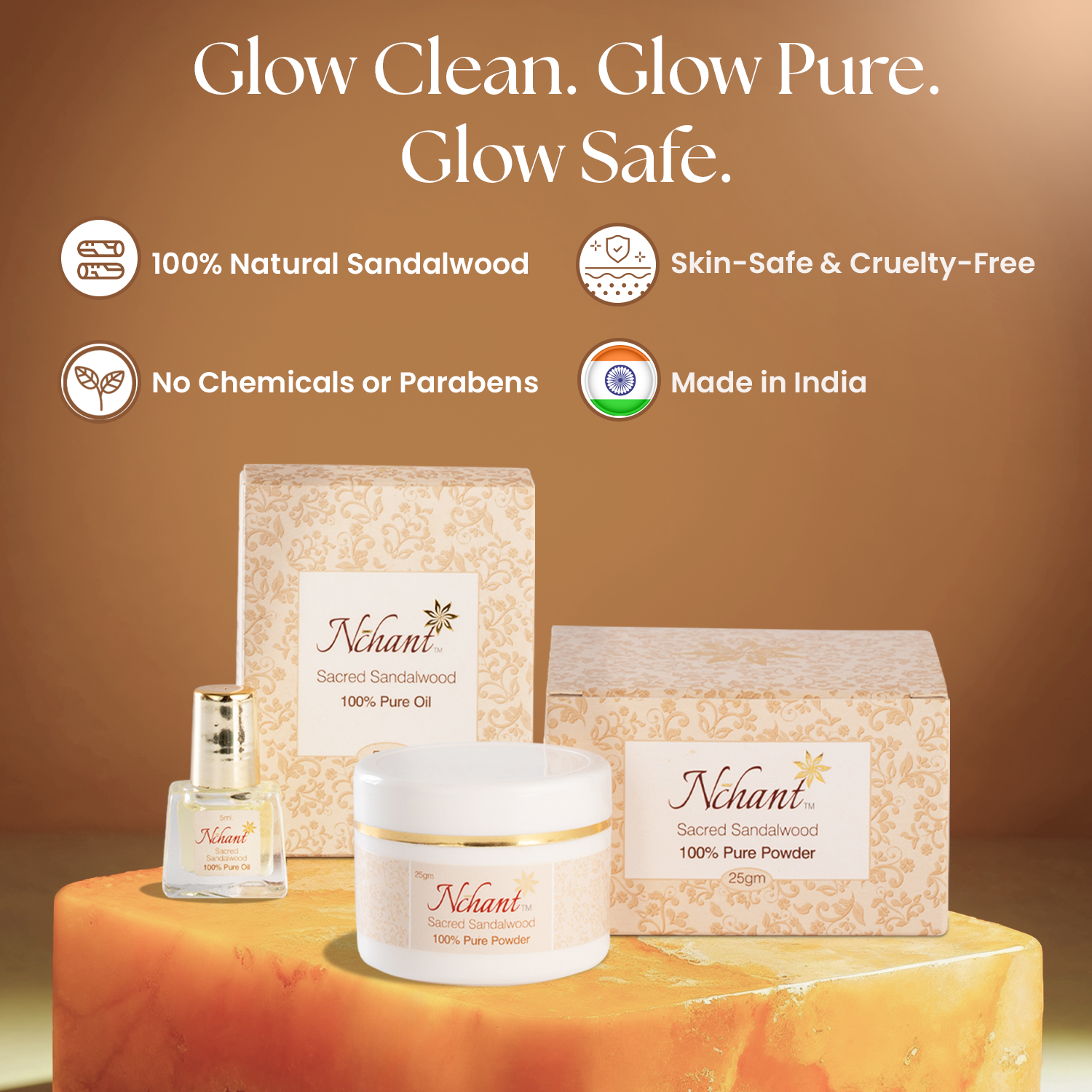 Nchant’s Santal Glow Combo for Skin Brightening & Soulful Self-Care