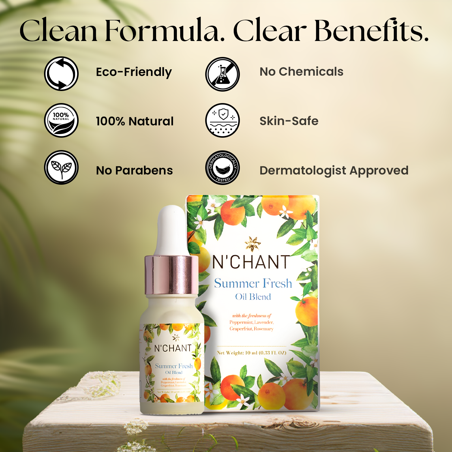 Nchant’s Summer Fresh Oil Blend for Aromatherapy, Skin, & Home Care