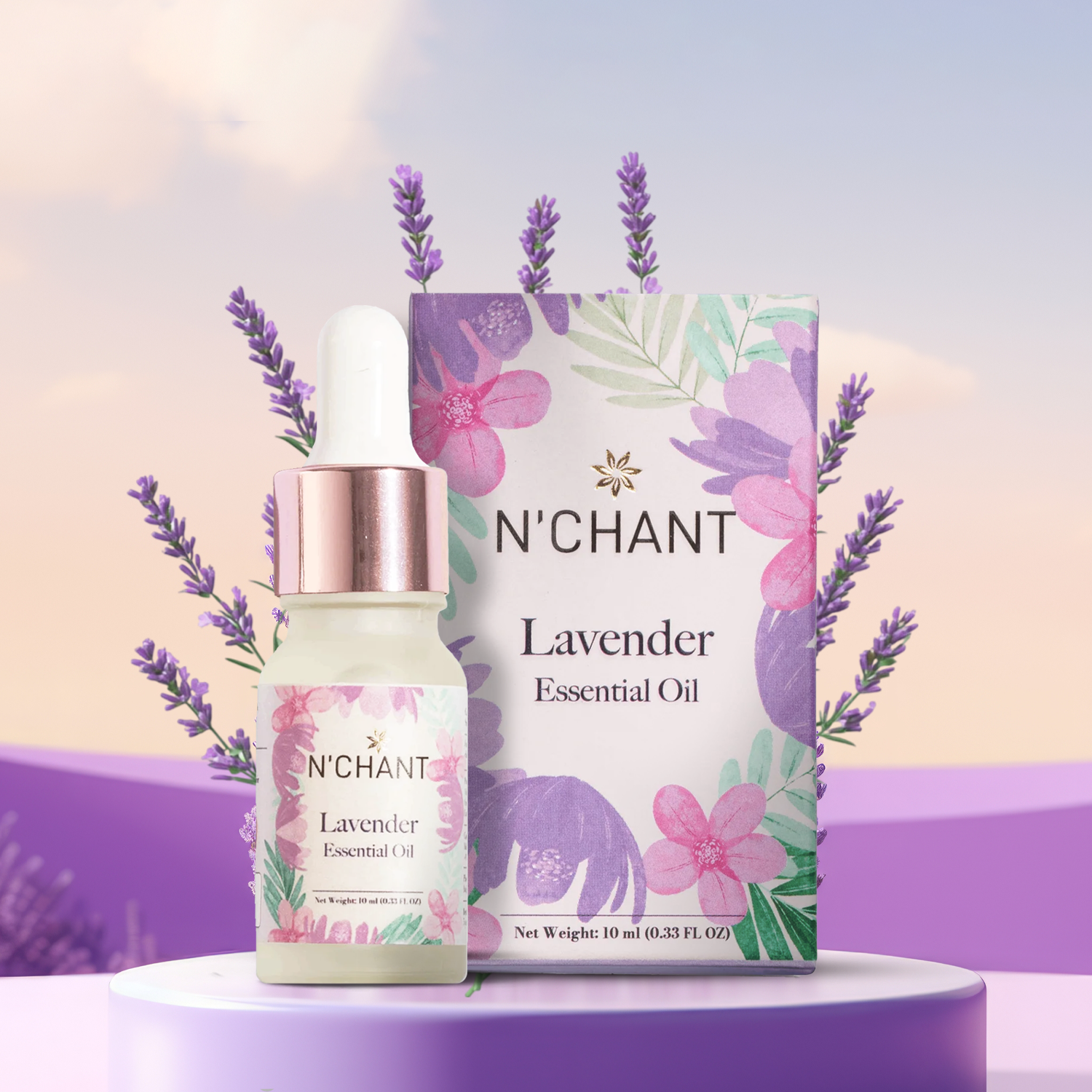 Nchant’s Lavender Essential Oil for Skin, Sleep & Aromatherapy